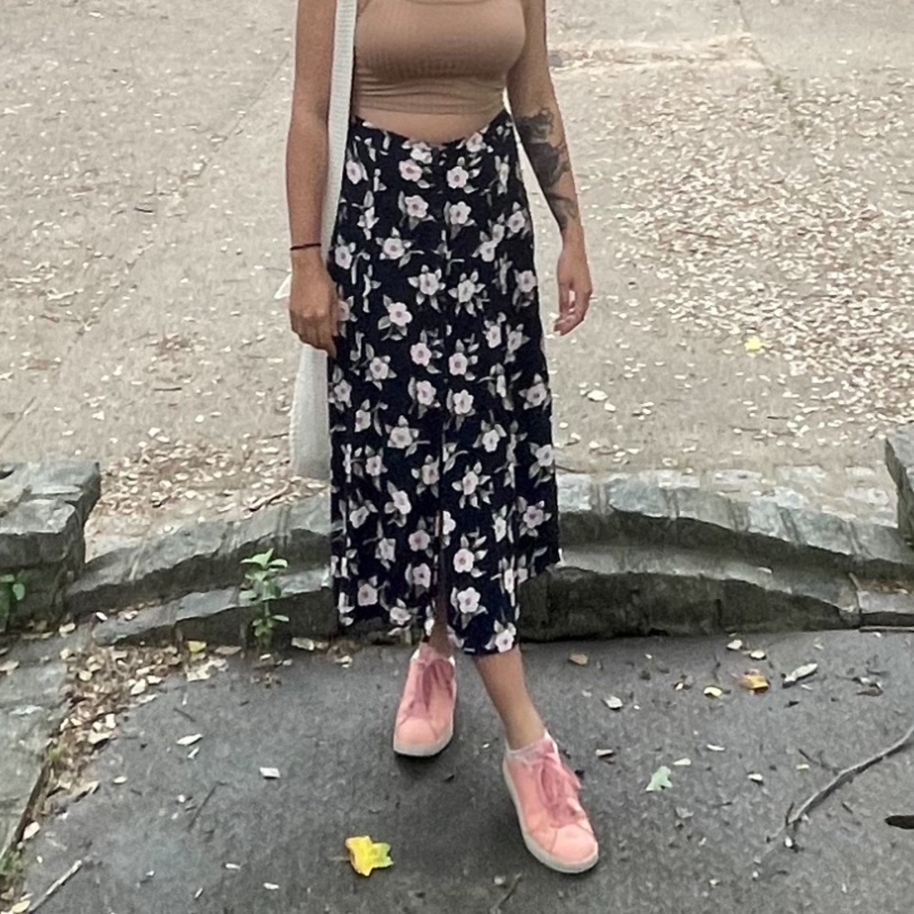 Vintage floral maxi skirt